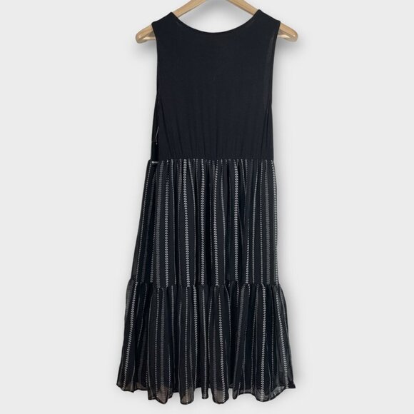 TORRID Super Soft Fit & Flare Dress SZ 1 (1X, 14-16) Tiered Pockets Black NEW - Picture 5 of 12